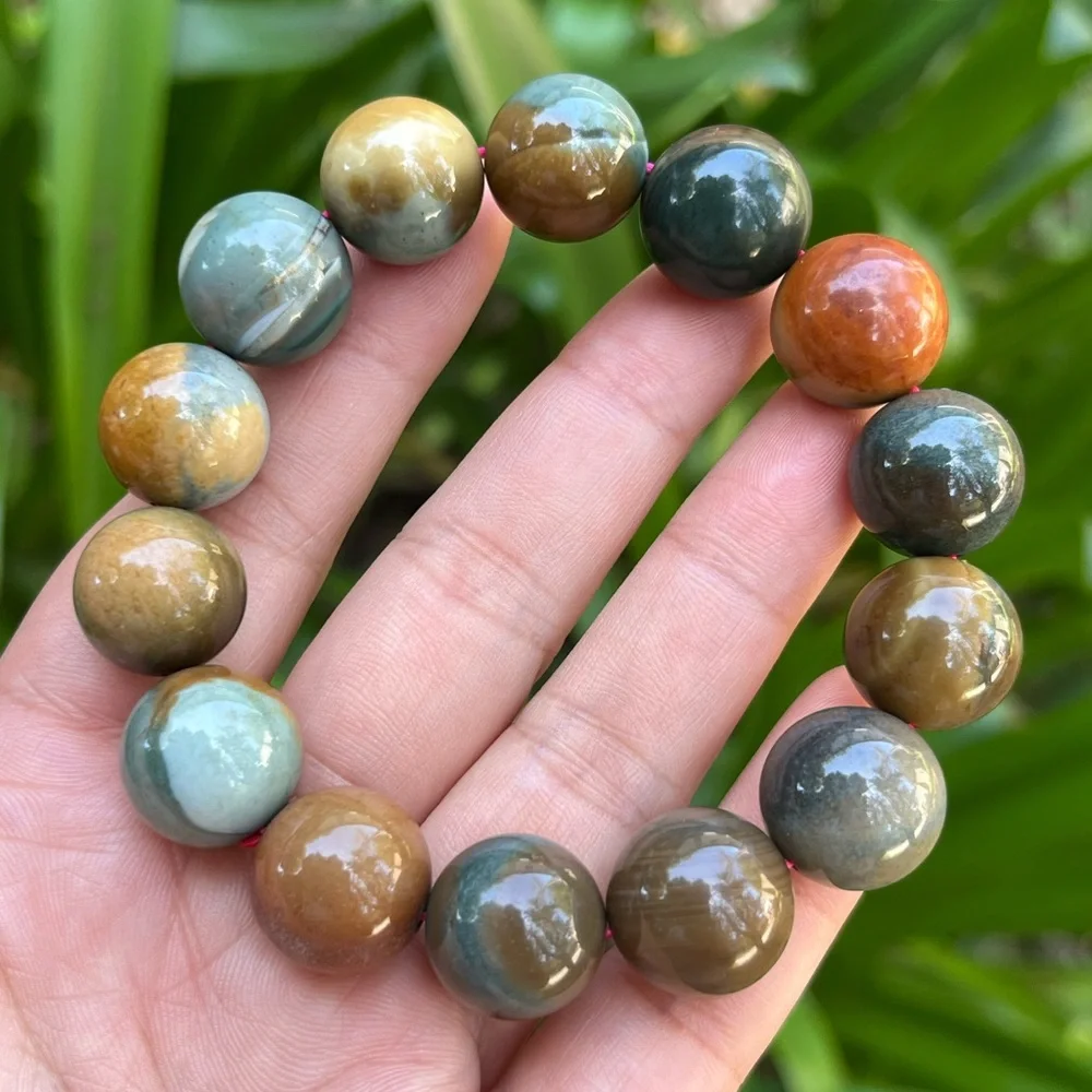 15.5mm chunky strechable‎ Alashan bracelet 0080